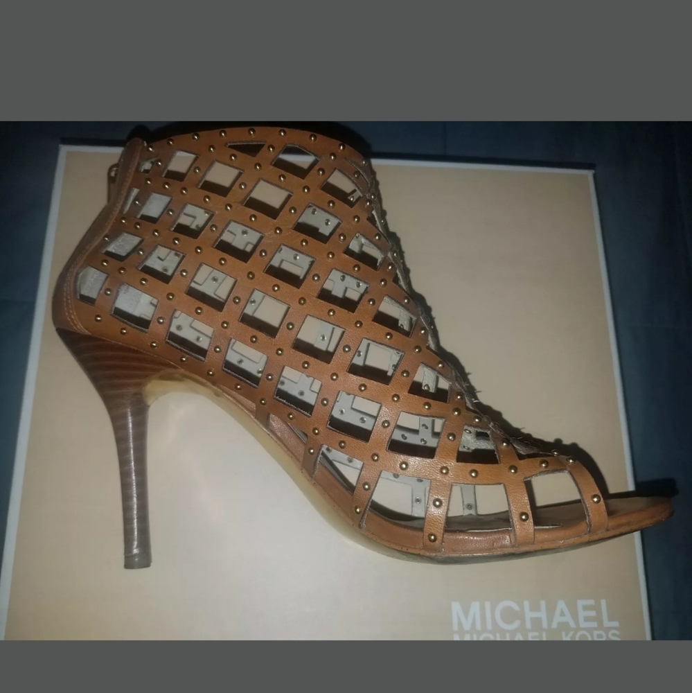 Michael Kors Aiden Studded Laser-Cut Bootie